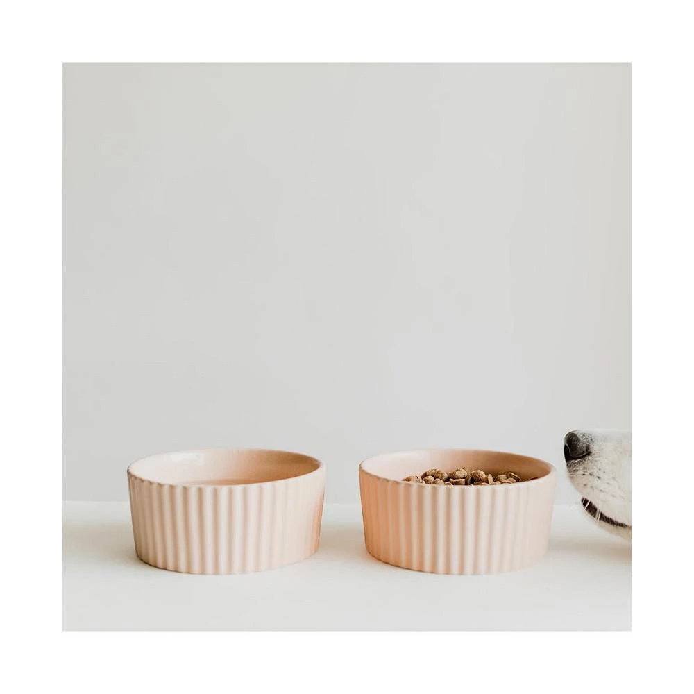 商品Waggo|Ripple Dog Bowl White -,价格¥164,第3张图片详细描述