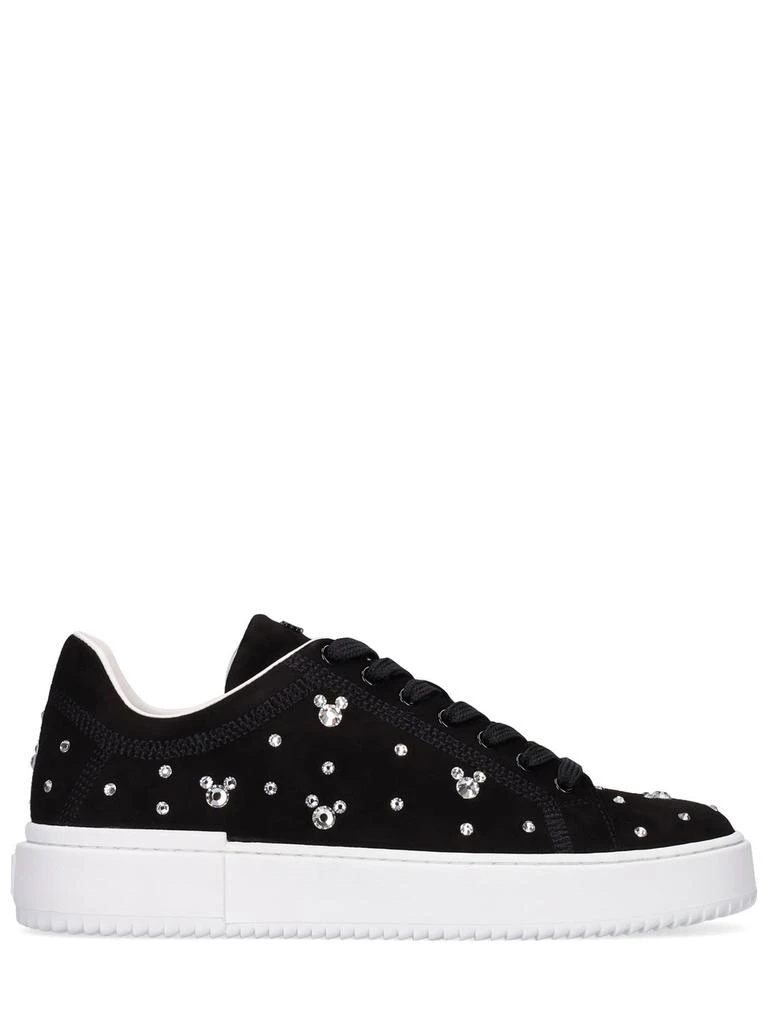 商品Stuart Weitzman|45mm Suede & Crystal Sneakers,价格¥3774,第1张图片