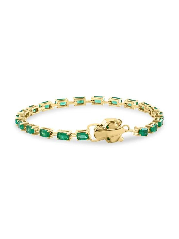 商品Effy|14K Yellow Gold & 5.33 TCW Emerald Bracelet,价格¥20669,第1张图片