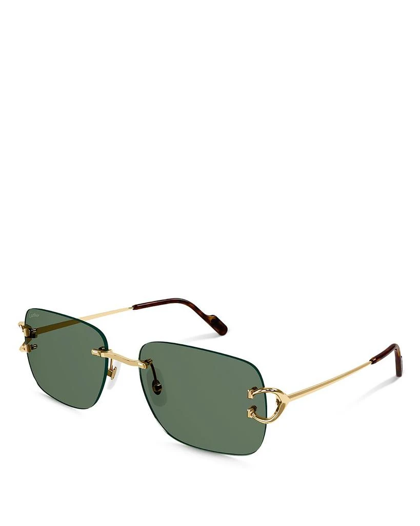 商品Cartier|Signature C 24K Gold Plated Rimless Sunglasses,价格¥9344,第1张图片