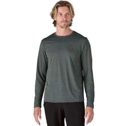 商品Patagonia|Cap Cool Daily Graphic Long-Sleeve Shirt - Lands - Men's,价格¥542,第2张图片详细描述