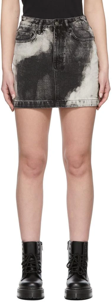 商品Ksubi|Grey & Black Super X Mini Skirt,价格¥780,第1张图片