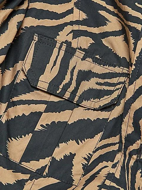 Puff-Sleeve Zebra 迷你连衣裙 商品