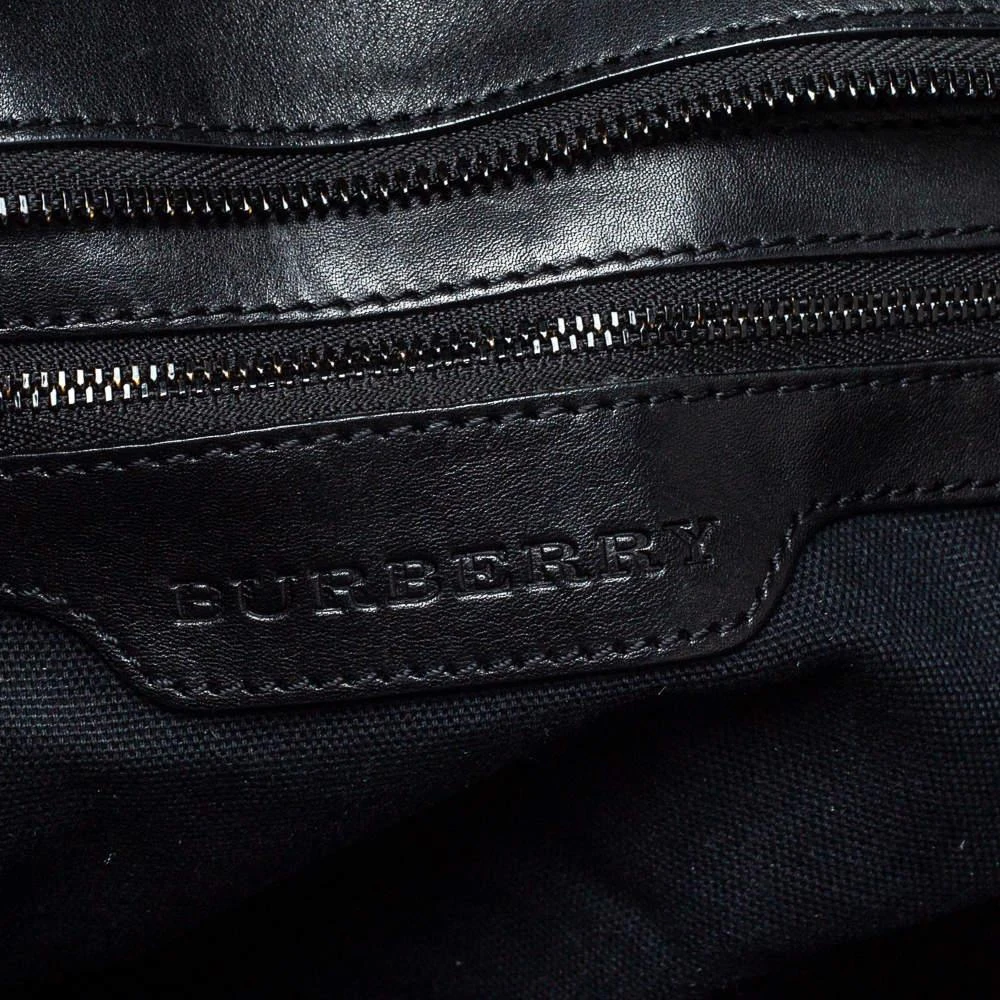 Burberry Brown/Black Smoke Check PVC and Leather Tote 商品