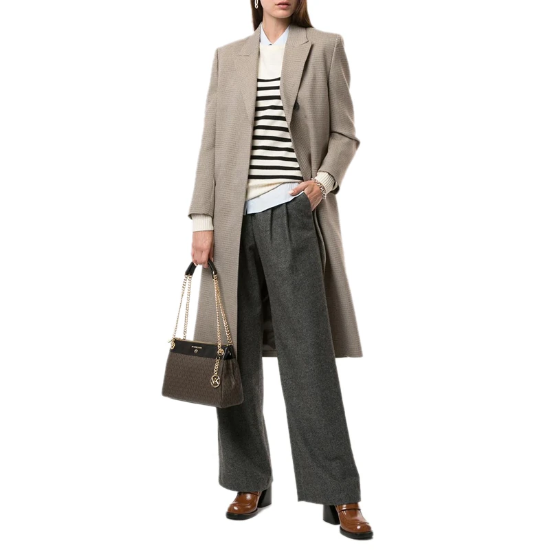 MICHAEL KORS 女士拼色PVC单肩包 30H9GUSL1B-BROWNBLK 商品