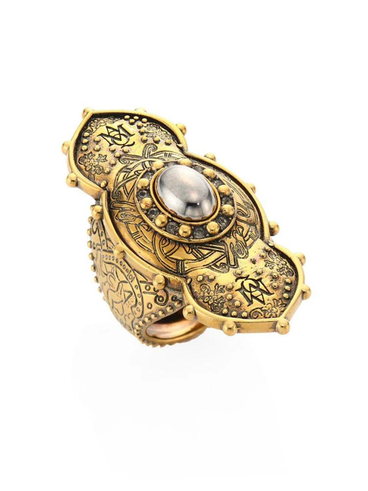 商品Alexander McQueen|Jeweled Oval Ring,价格¥1083,第1张图片