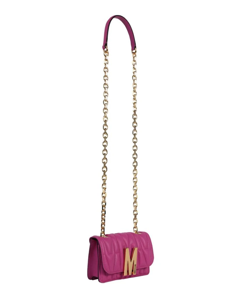 商品Moschino|M-Quilted Leather Crossbody Bag,价格¥2984,第4张图片详细描述