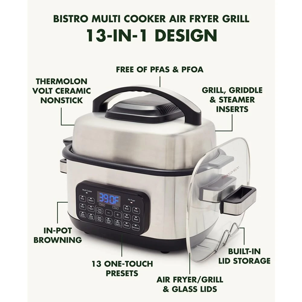 商品Greenpan|Bistro 13-in-1 Multi-Cooker Air Fryer Grill,价格¥1495,第5张图片详细描述