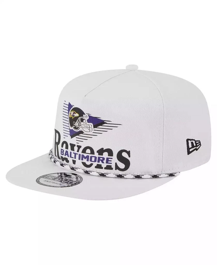 商品New Era|Men's White Baltimore Ravens Collide Golfer Snapback Hat,价格¥275,第1张图片