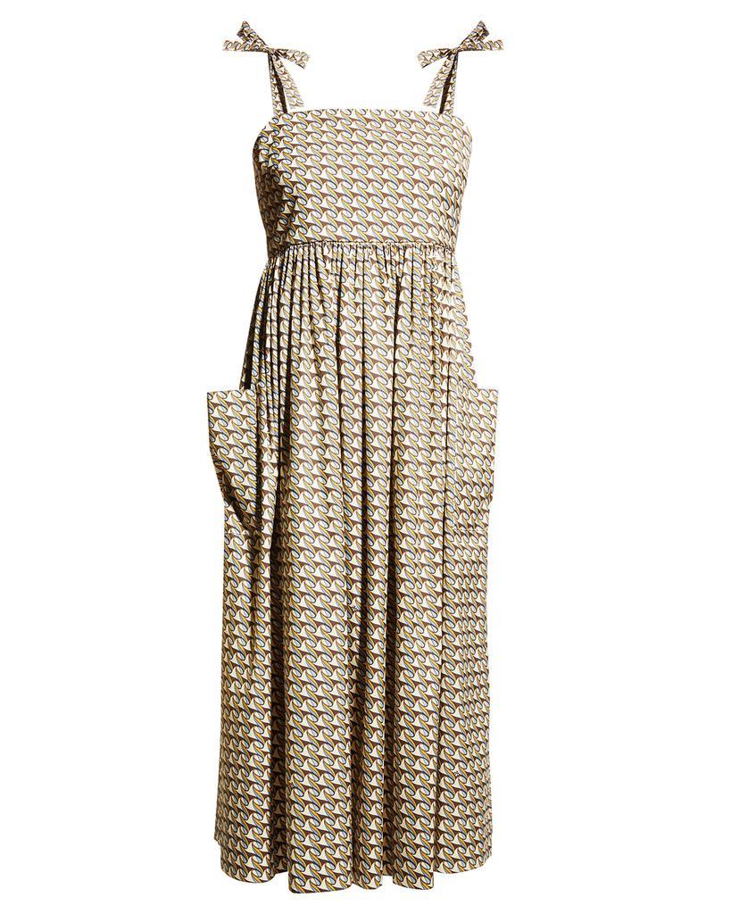 商品Tory Burch|Tie-Shoulder Floral Coverup Dress,价格¥1150,第4张图片详细描述