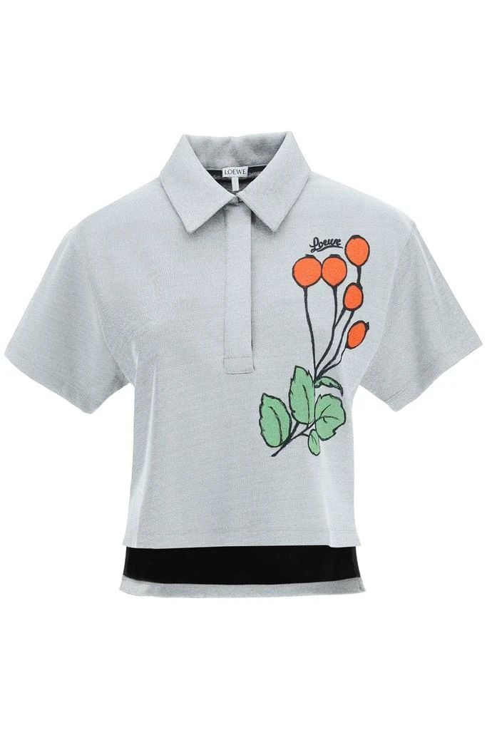 商品Loewe|LUREX SHORT POLO SHIRT WITH EMBROIDERY,价格¥2887,第1张图片