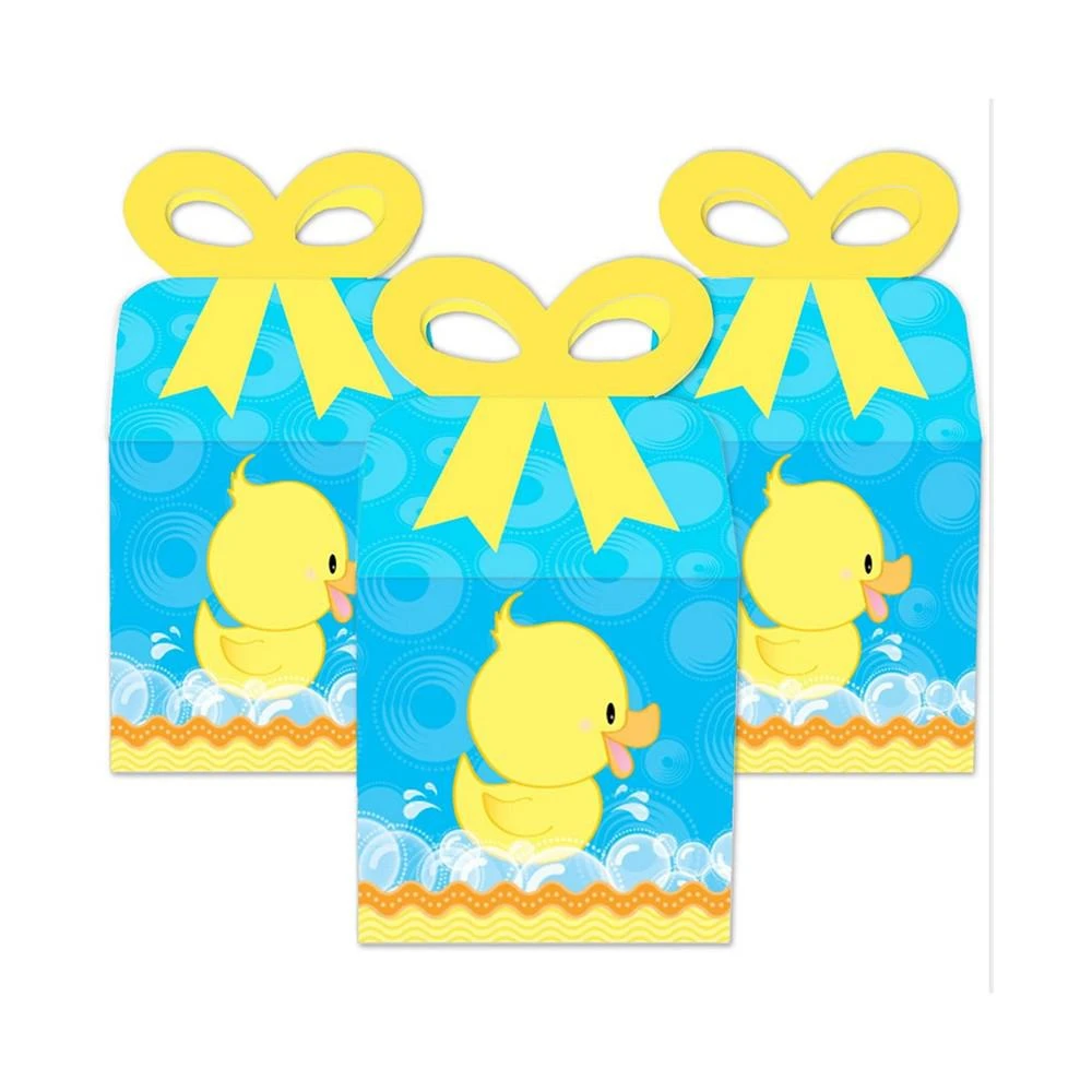 商品Big Dot of Happiness|Ducky Duck - Square Favor Gift Boxes - Baby Shower or Birthday Party Bow Boxes - Set of 12,价格¥142,第2张图片详细描述