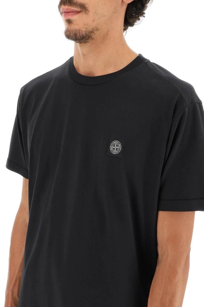 商品Stone Island|T-SHIRT WITH LOGO PATCH,价格¥975,第5张图片详细描述