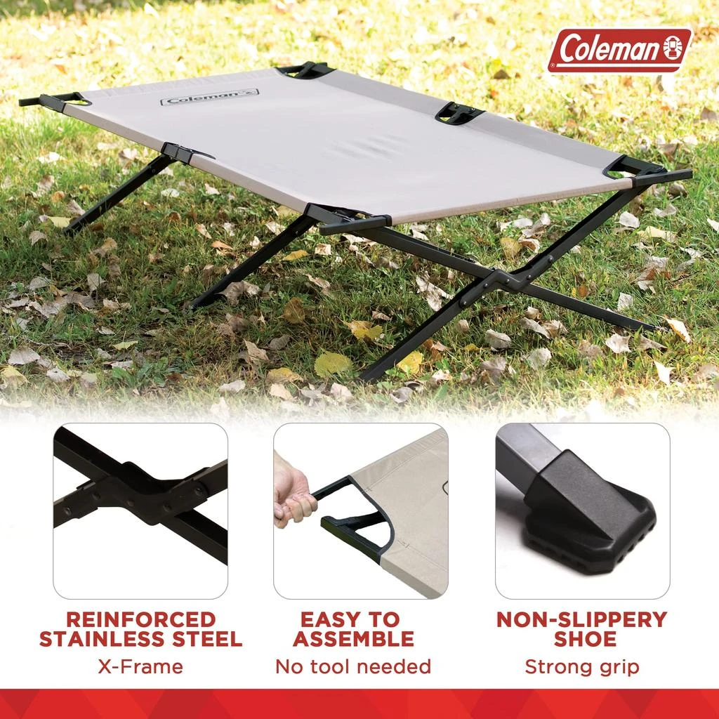 Coleman Trailhead II Folding Cot, Camping Bed with Easy Setup & Takedown, Supports Adults up to 6ft 2in or 300lbs 商品