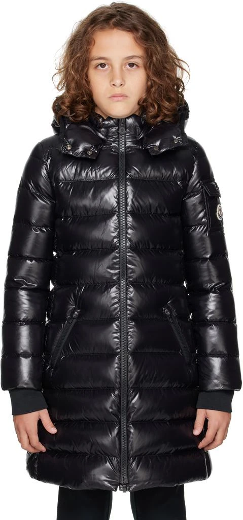 商品Moncler|Big Kids Black Moka Hooded Down Jacket,价格¥7964,第1张图片