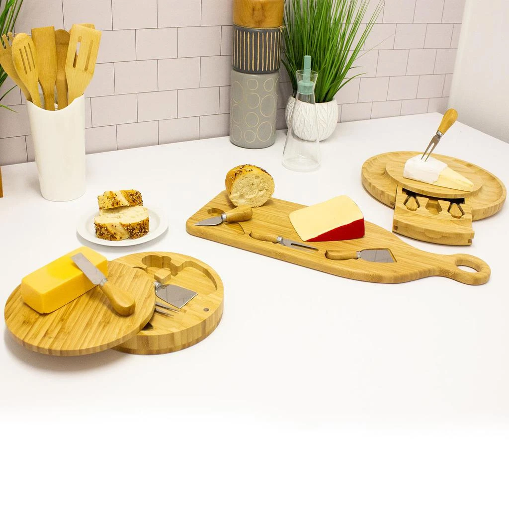 商品BergHOFF|Bamboo 4pc Multi-level Cheese Board Set, 13x1.5Inch,价格¥605,第4张图片详细描述