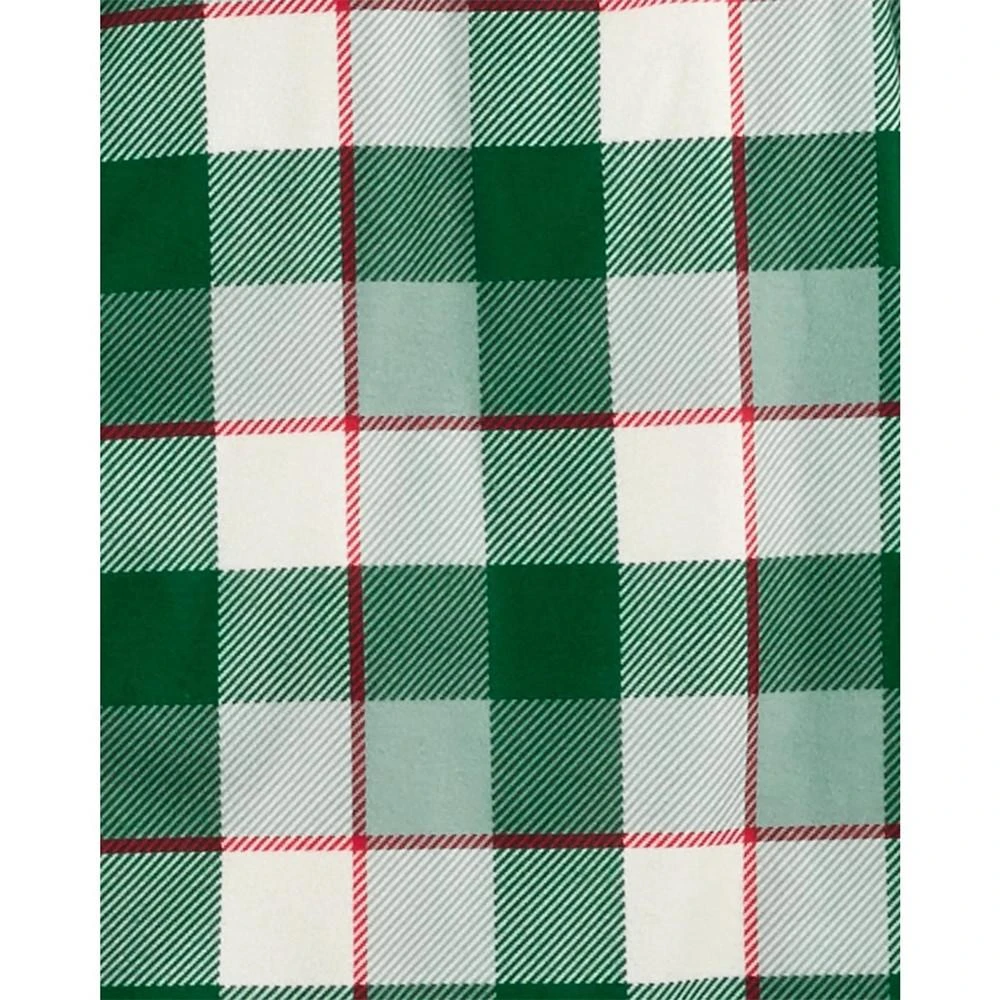 商品Carter's|Adult Unisex Holiday Plaid Fleece Coat Style Pajamas, 2 Piece Set,价格¥351,第2张图片详细描述