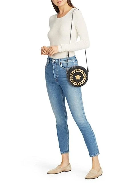 商品Versace|La Medusa Chain Leather Disco Bag,价格¥12578,第2张图片详细描述