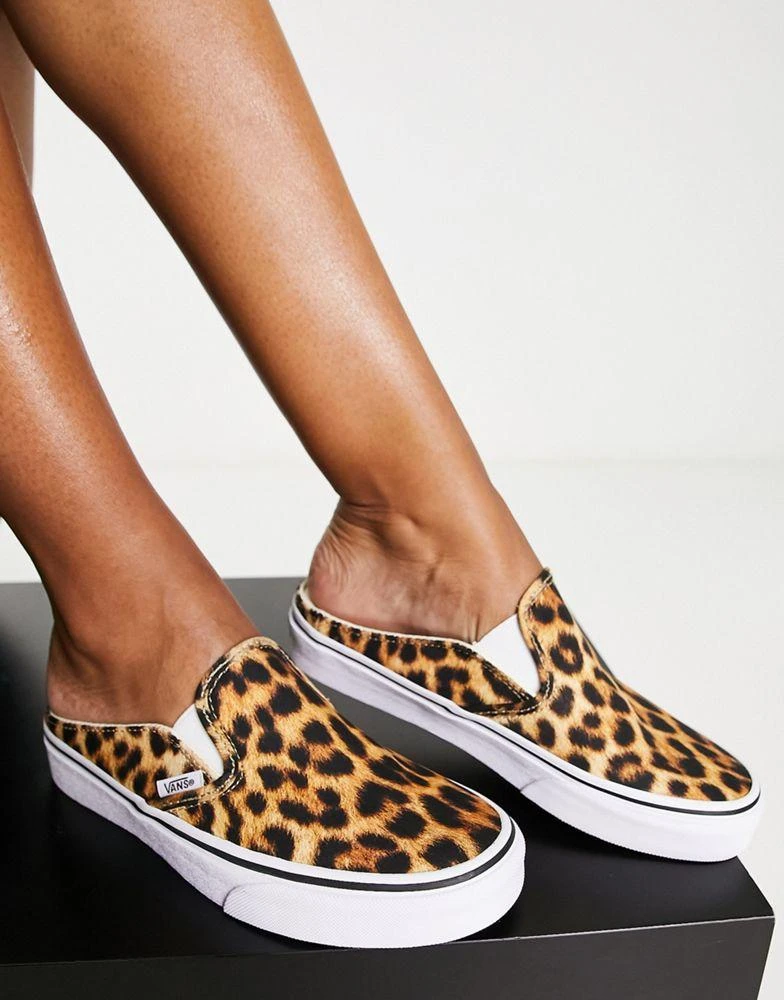 商品Vans|Vans Classic Slip-On leopard print mule in multi,价格¥408,第4张图片详细描述