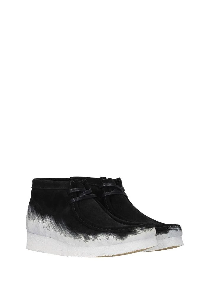 商品Clarks|Ankle Boot wallabee Suede Black White,价格¥889,第2张图片详细描述