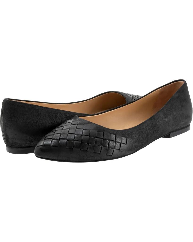 Estée Damen-Flats aus gewebtem Leder, spitze Zehenpartie, zum Hineinschlüpfen, ZAP1978 image 2