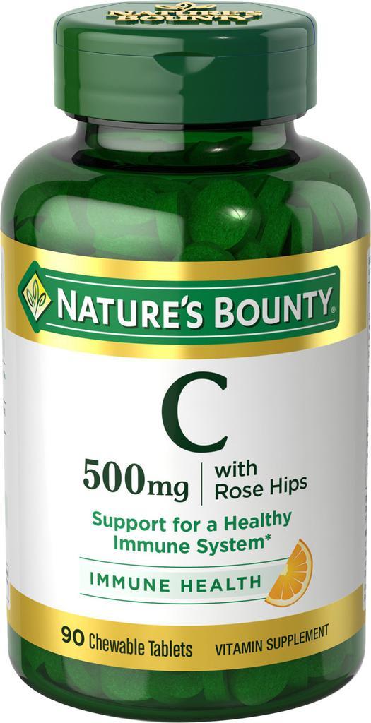 商品Nature's Bounty|Nature’s Bounty Chewable Vitamin C 500 mg,价格¥64,第1张图片