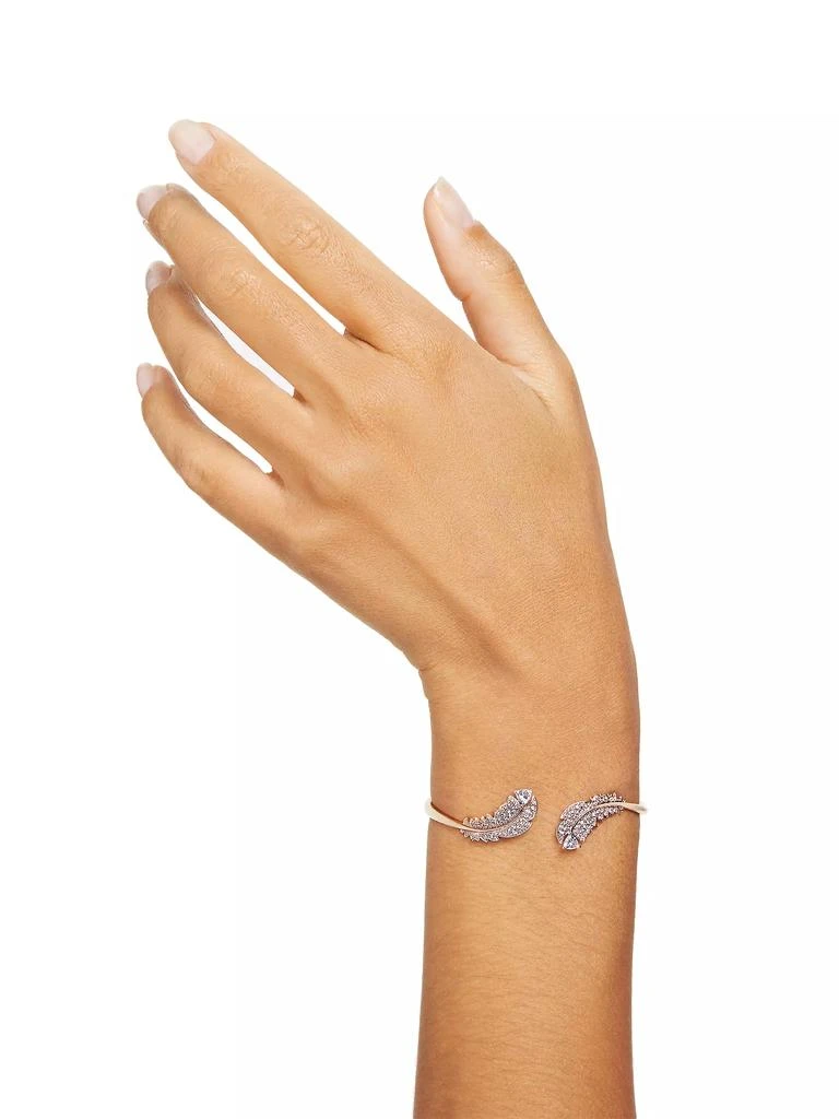 商品Swarovski|Nice Rose Goldtone & Crystal Feather Bangle,价格¥1340,第2张图片详细描述