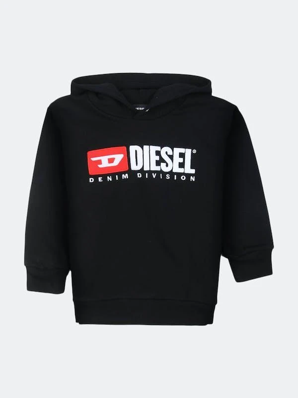 商品Diesel|Black Logo Hooded Sweatshirt,价格¥806,第1张图片
