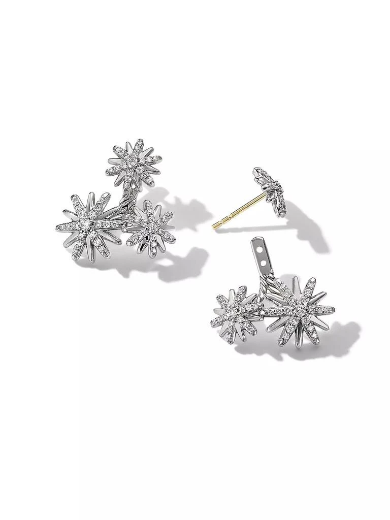 商品David Yurman|Starburst Cluster Earrings in Sterling Silver with Diamonds, 25MM,价格¥20042,第2张图片详细描述