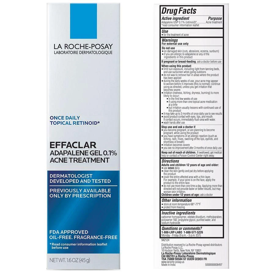 商品La Roche Posay|Adapalene Gel 0.1% Retinoid Acne Treatment,价格¥213,第2张图片详细描述