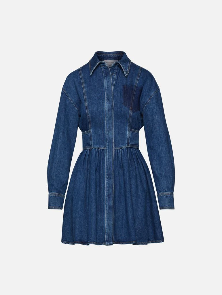 商品Alexander McQueen|Original Denim Mini Shirt Dress,价格¥3209,第1张图片