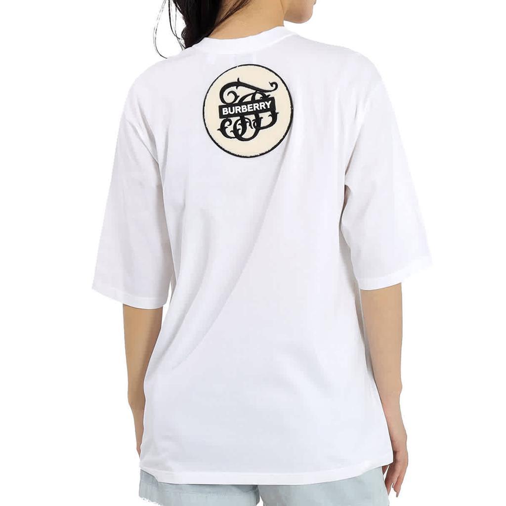 商品Burberry|Burberry Optic White Oversized Cut-out Sleeves T-shirt, Size X-Small,价格¥959-¥1098,第5张图片详细描述