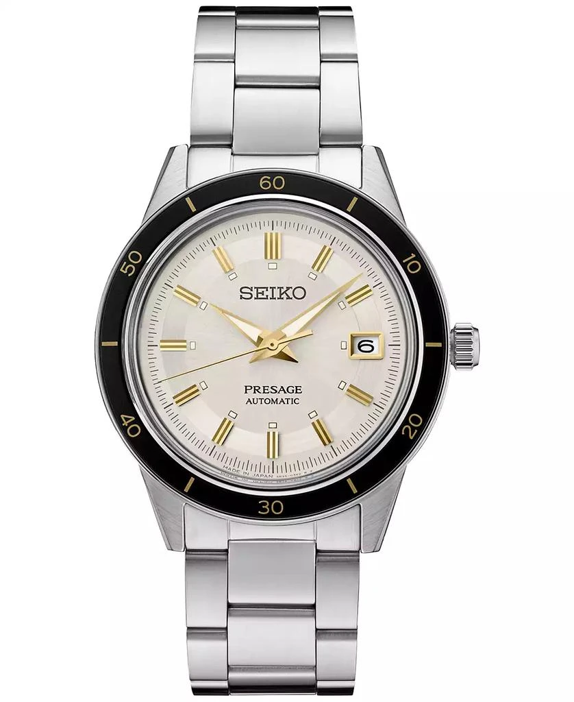 商品Seiko|Men's Automatic Presage Stainless Steel Bracelet Watch 41mm,价格¥3974,第1张图片