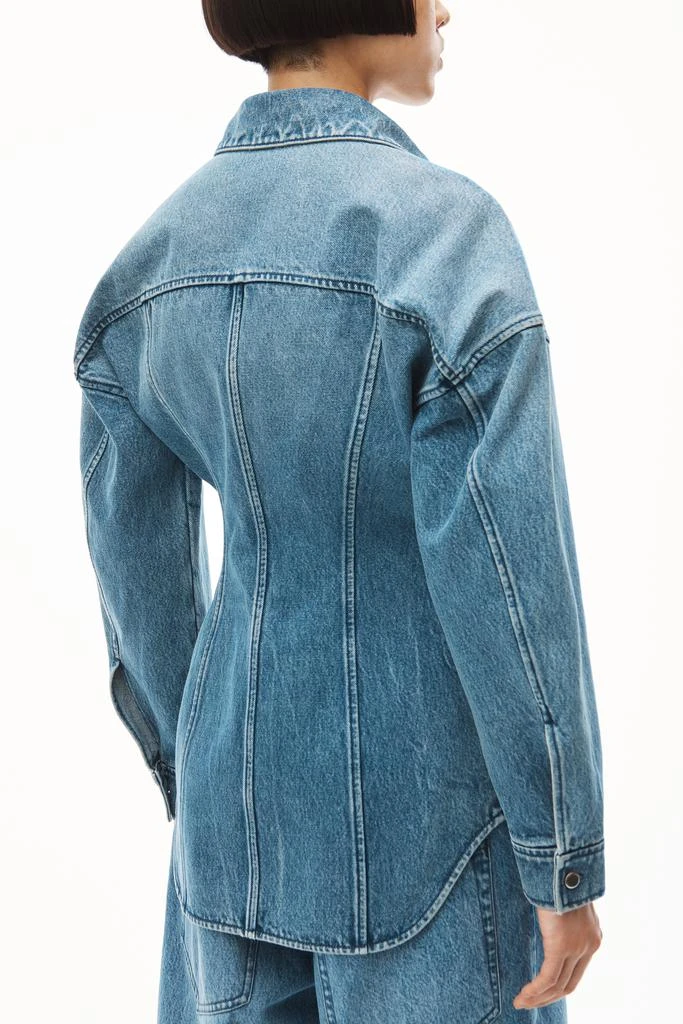 商品Alexander Wang|CINCH WAIST DROP SHOULDER SHIRT IN DENIM,价格¥1861,第5张图片详细描述