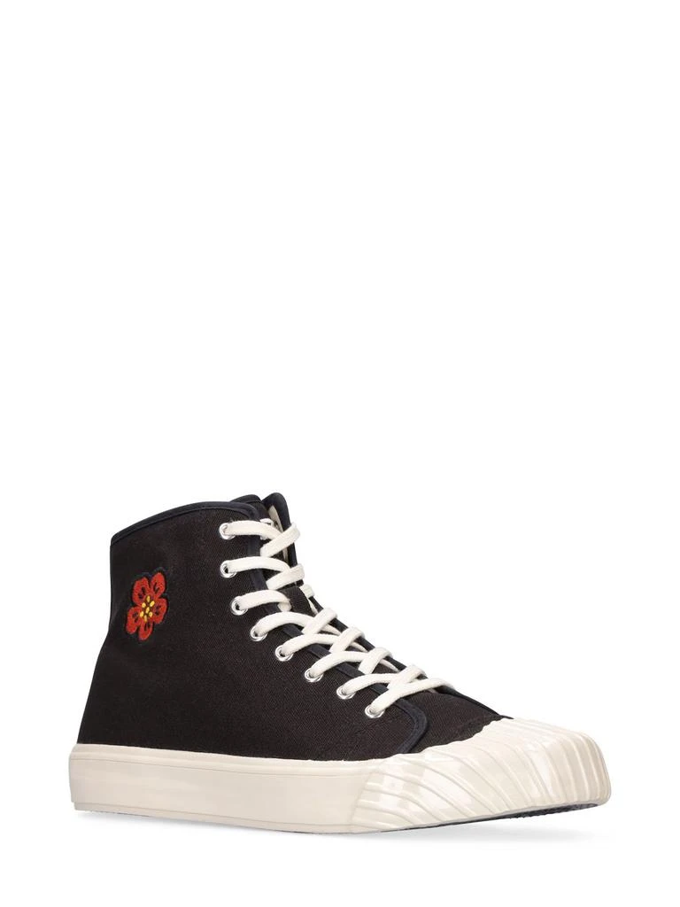 商品Kenzo|Boke Logo Cotton High Top Sneakers,价格¥1346,第2张图片详细描述