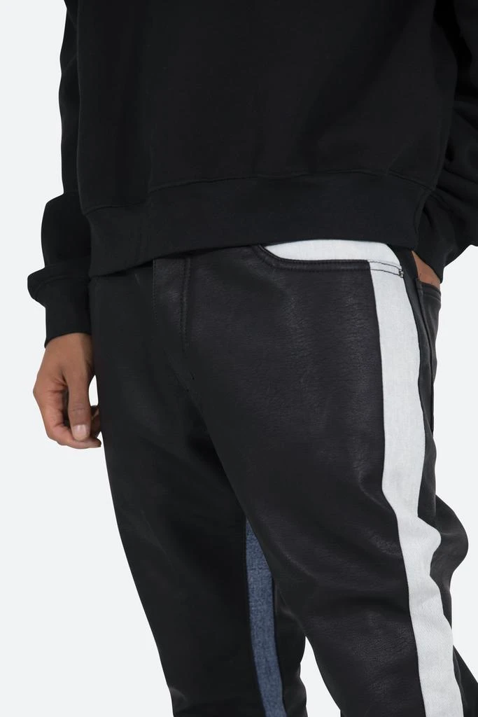 B417 Leather Flare Pants - Black/Blue 商品