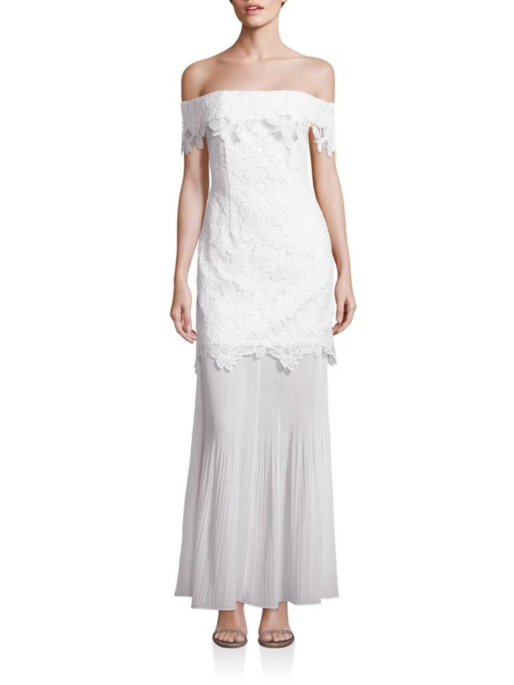 商品Self Portrait|Lace Off-The-Shoulder Gown,价格¥3283,第1张图片