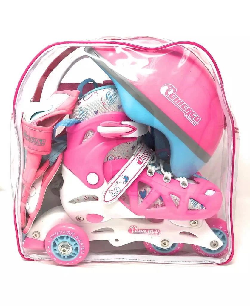 商品Chicago Skates|Chicago Adjustable Inline Training Skate 8pc Combo Set - Size S (J10-J13),价格¥397,第4张图片详细描述