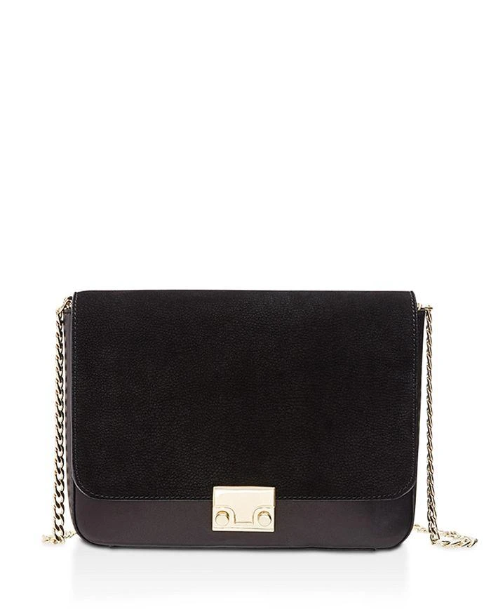 商品Loeffler Randall|Lock Nubuck and Leather Shoulder Bag,价格¥2194,第1张图片