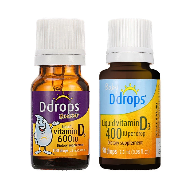 商品Ddrops|Ddrops儿童d3滴剂一岁以上宝宝补钙维D600iu维生素D3婴幼儿婴儿vd,价格¥117,第1张图片