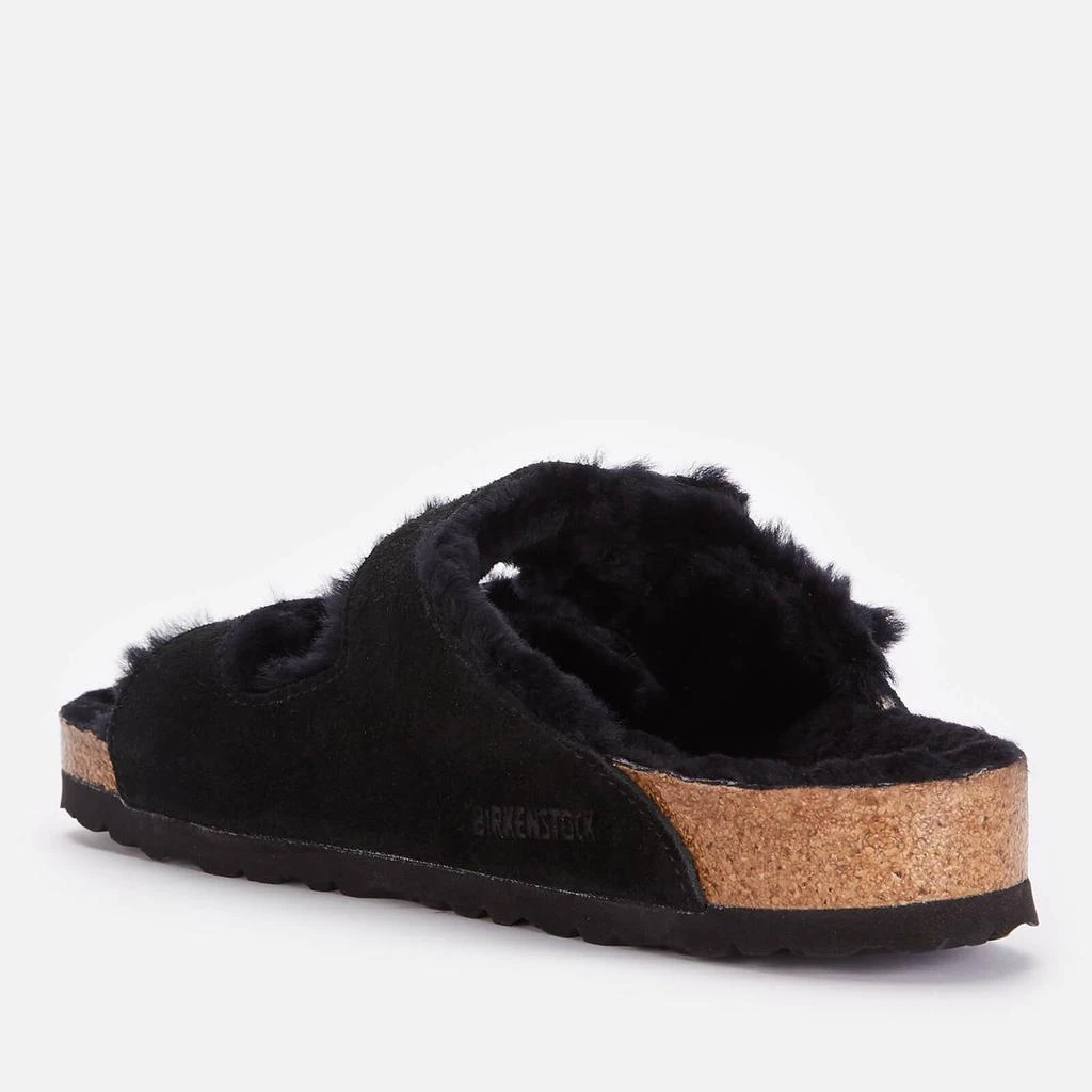 商品Birkenstock|Birkenstock Men's Arizona Shearling Double Strap Sandals - Black,价格¥639,第2张图片详细描述