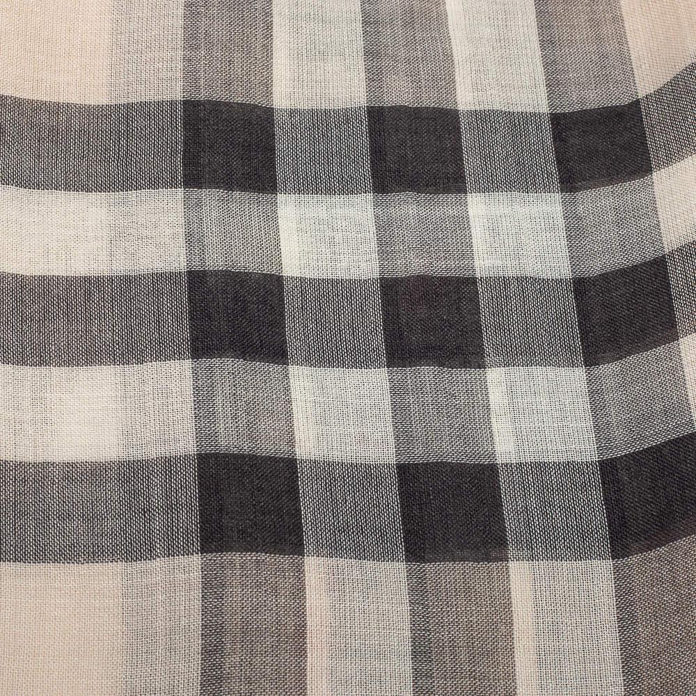 商品[二手商品] Burberry|Burberry Light Beige Giant Check Wool & Silk Scarf,价格¥2574,第5张图片详细描述