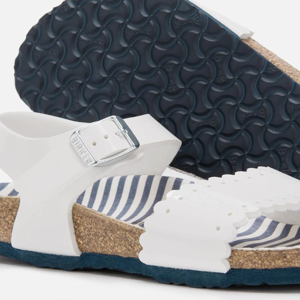 商品Birkenstock|Birkenstock Kids' Risa Slim Fit Patent 凉拖 - Nautical Stripes White,价格¥430,第4张图片详细描述