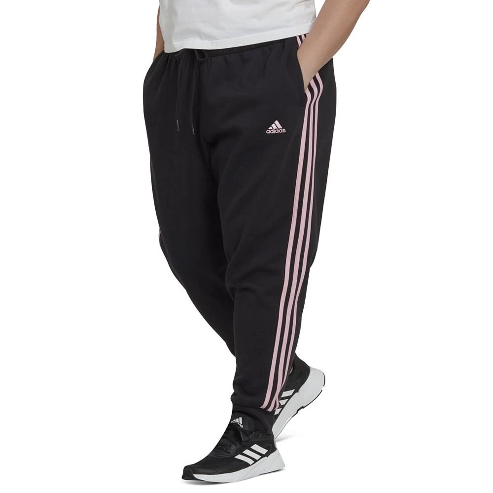 商品Adidas|Plus Size Essentials Three-Stripes Fleece Joggers,价格¥376,第1张图片