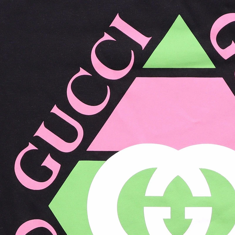 商品[国内直发] Gucci|/古驰 SS23 Logo字母印花短袖T恤 女款 黑色,价格¥4776,第6张图片详细描述