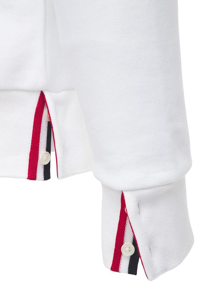 商品Thom Browne|Cotton Jersey Sweatshirt W/ Knit Stripe,价格¥4758,第6张图片详细描述