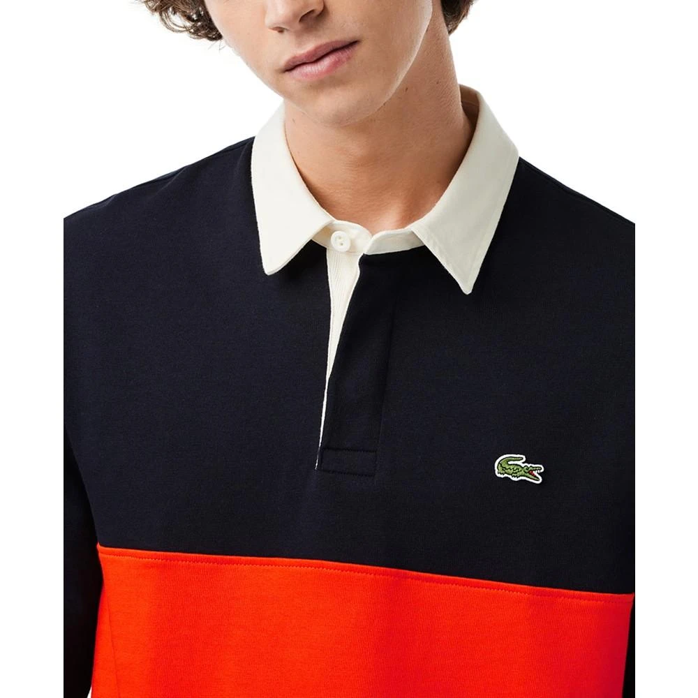 商品Lacoste|Men's Regular-Fit Colorblocked Long-Sleeve Polo,价格¥906,第3张图片详细描述