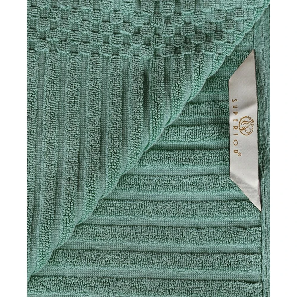 商品Superior|Soho Checkered Border Cotton 2 Piece Bath Towel Set, 54" x 27",价格¥335,第2张图片详细描述