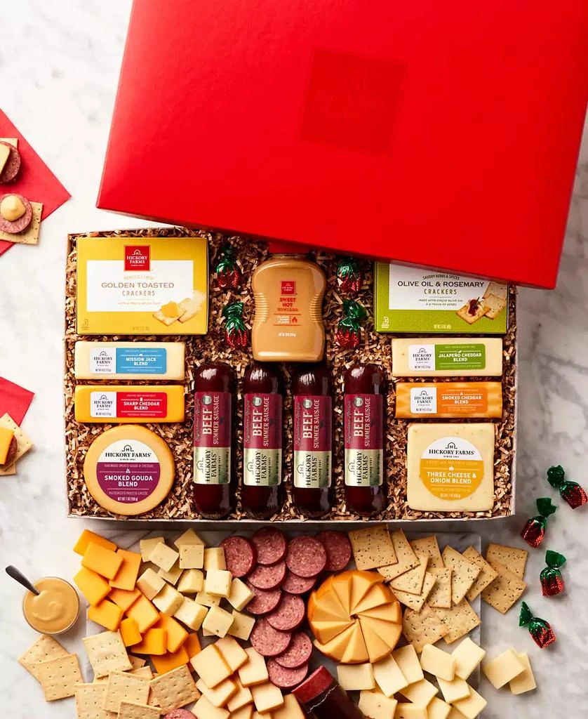 商品Hickory Farms|Ultimate Sausage Cheese Gift Box, 17 Piece,价格¥1009,第2张图片详细描述