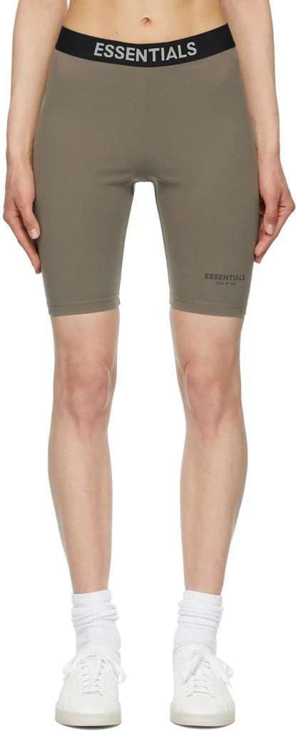 商品Essentials|Taupe Athletic Bike Shorts,价格¥495,第1张图片